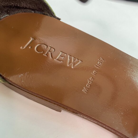 J. Crew Gladiator Sandals Made in Italy Dark Green Leather Strappy Size 9 - Picture 8 of 13